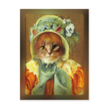 Mary Cassatt's kat in Bonnet