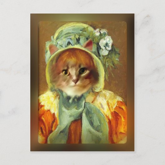 Mary Cassatt's kat in Bonnet Briefkaart (Voorkant)