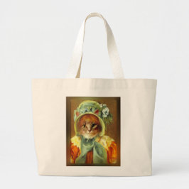 Mary Cassatt's kat in Bonnet Grote Tote Bag