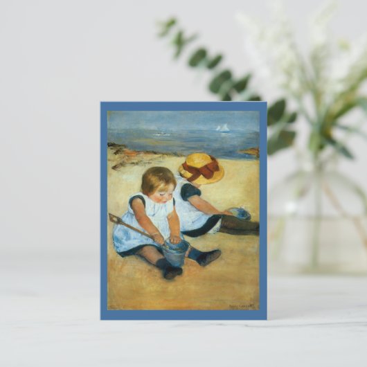 Mary Cassatt's kinderen op de strand (1884) Briefkaart (Staand voorkant)