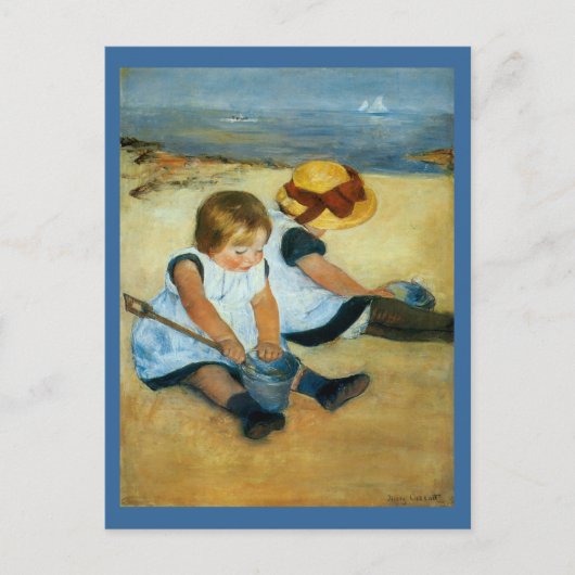 Mary Cassatt's kinderen op de strand (1884) Briefkaart (Voorkant)