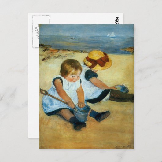 Mary Cassatt's kinderen op de strand (1884) Briefkaart (Voorkant / Achterkant)
