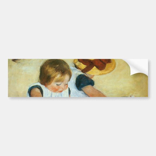 Mary Cassatt's kinderen op de strand (1884) Bumpersticker (Voorkant)