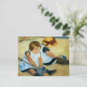 Mary Cassatt's kinderen op de strand (1884) Kaart (Staand voorkant)