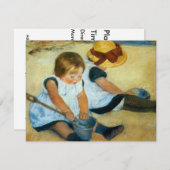 Mary Cassatt's kinderen op de strand (1884) Kaart (Voorkant / Achterkant)