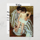 Mary Cassatt's The Child's Bath (ongeveer 1892) Kaart (Voorkant / Achterkant)