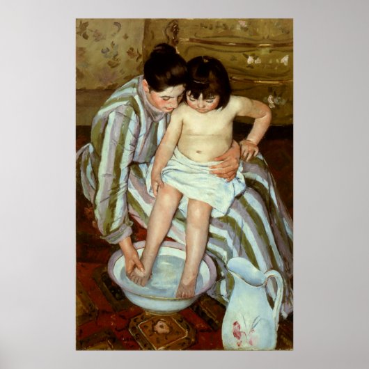 Mary Cassatt's The Child's Bath (ongeveer 1892) Poster (Voorkant)
