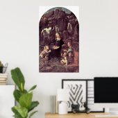 Mary, Christus kind en engel, Leonardo da Vinci Poster (Thuiskantoor)