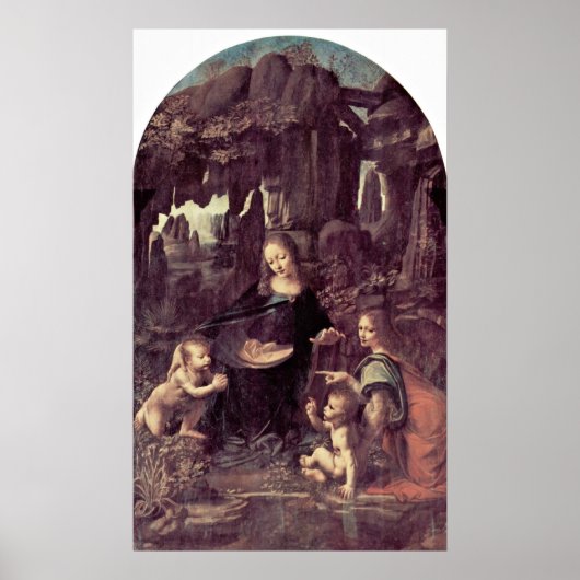 Mary, Christus kind en engel, Leonardo da Vinci Poster (Voorkant)