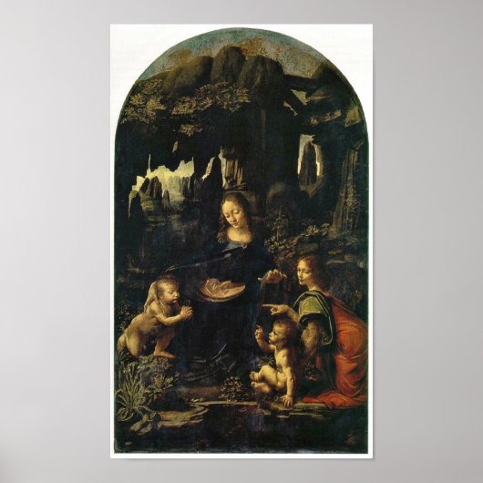 Mary, Christus kind en engel, Leonardo da Vinci Poster (Voorkant)