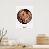 Mary, Christus Kind en John De Baptist van Raffael Poster (Keuken)