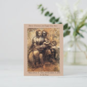 Mary, Christus, St. Anne en de Baby Stl John Feestdagenkaart (Staand voorkant)