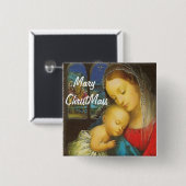 Mary ChristusMass Button (Voorkant /achterkant)