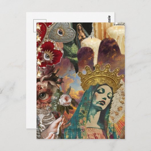 Mary Collage Briefkaart (Voorkant / Achterkant)