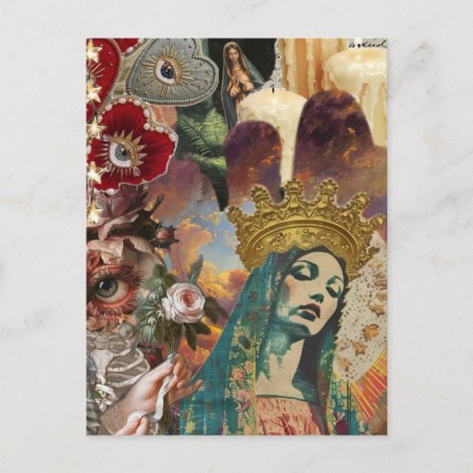 Mary Collage Briefkaart (Voorkant)