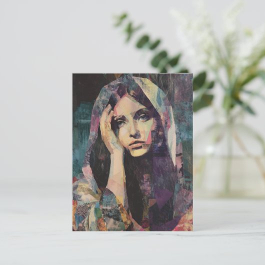 Mary Collage Briefkaart (Staand voorkant)