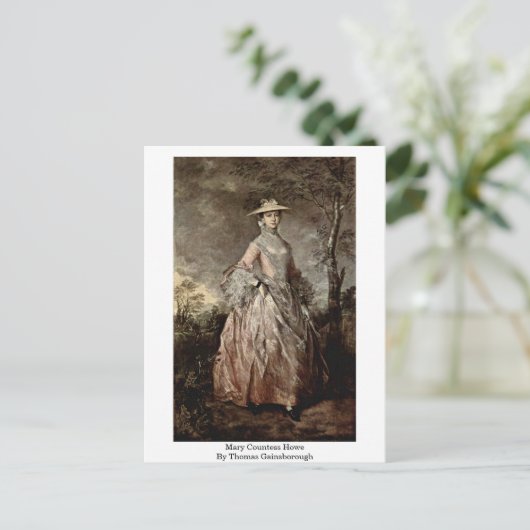 Mary Countess Howe by Thomas Gainsborough Briefkaart (Staand voorkant)
