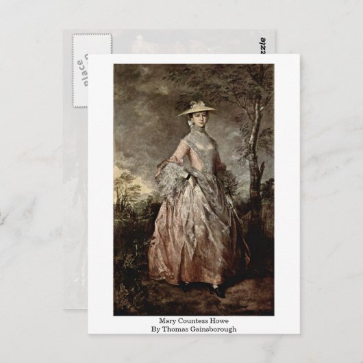 Mary Countess Howe by Thomas Gainsborough Briefkaart (Voorkant / Achterkant)
