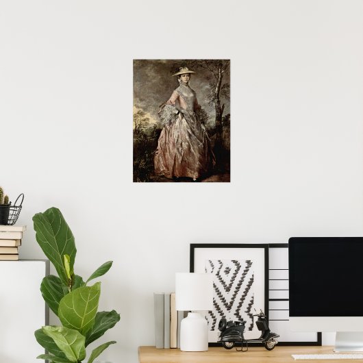 Mary Countess Howe van Thomas Gainsborough Poster (Thuiskantoor)