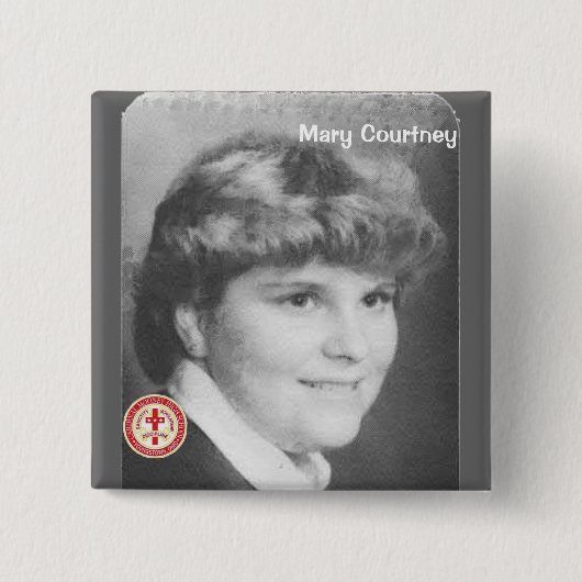 Mary Courtney Vierkante Button 5,1 Cm (Voorkant)