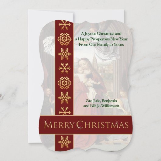 Mary Crowned by Angels  Fancy Knip Kerstmis Feestdagenkaart (Achterkant)