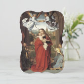 Mary Crowned by Angels  Fancy Knip Kerstmis Feestdagenkaart (Staand voorkant)