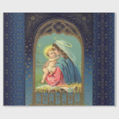 Mary die het Baby Jesus wrapping paper vasthoudt Cadeaupapier (Vlak)