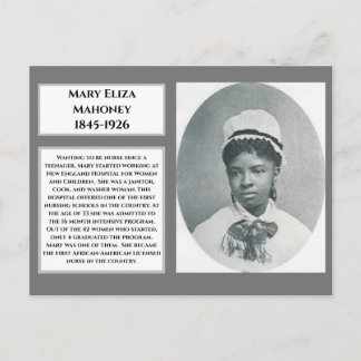 Mary Eliza Mahoney 1st Black Geregistreerde verple Briefkaart