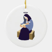 Mary en Baby Jesus Ornament (Achterkant)