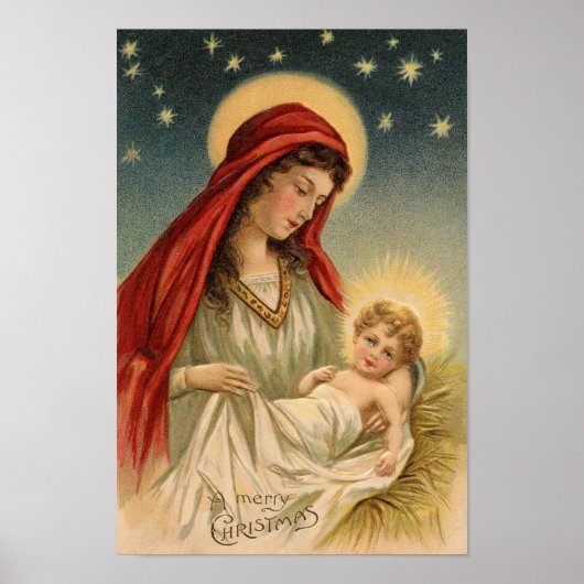 Mary en Baby Jesus Poster (Voorkant)