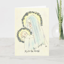 Mary en Child-kerstkaart Feestdagen Kaart