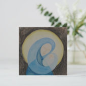 Mary en Child milieuvriendelijke kerstkaart (Staand voorkant)