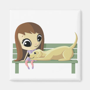 Mary en Crouton de Dog Magneet