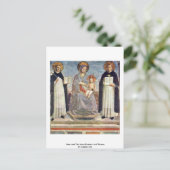 Mary en de heiligen Dominic en Thomas Briefkaart (Staand voorkant)