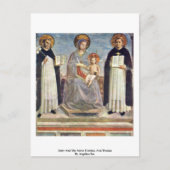 Mary en de heiligen Dominic en Thomas Briefkaart (Voorkant)