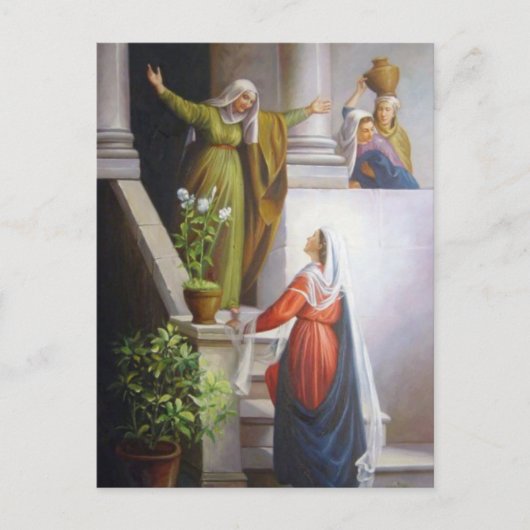 Mary en Elizabeth door Carl Bloch Briefkaart (Voorkant)