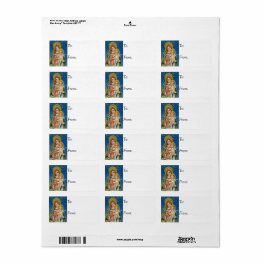 Mary en Jesus  Gift Label (Full Sheet)