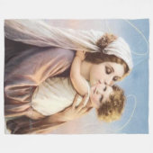 MARY en JESUS HALOS Fleece Deken (Voorkant (Horizontaal))