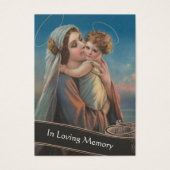 Mary en Jesus rooms-katholieke begrafenis Heilige  Visitekaartje (Voorkant)