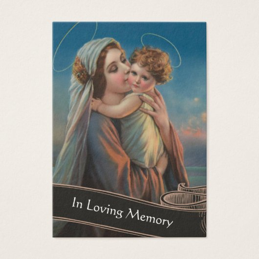 Mary en Jesus rooms-katholieke begrafenis Heilige  Visitekaartje (Voorkant)