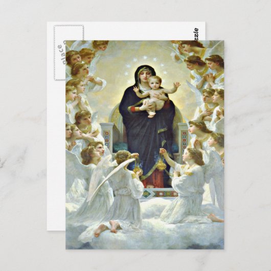 Mary en Jezus briefkaart, zonder blozen Briefkaart (Voorkant / Achterkant)