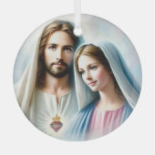 Mary en Jezus Glas Ornament (Voorkant)