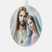 Mary en Jezus Glas Ornament (Voorkant Rechts)