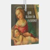 Mary en Jezus Glas Ornament (Voorkant Rechts)