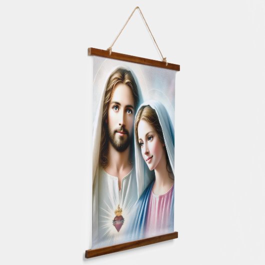 Mary en Jezus Hangend Wandkleed (Gebogen)