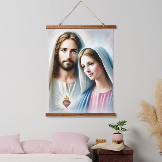 Mary en Jezus Hangend Wandkleed (Slaapkamer)