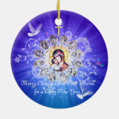 Mary en Jezus Keramisch Ornament (Achterkant)