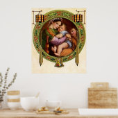 Mary en Jezus met Holly Poster (Keuken)