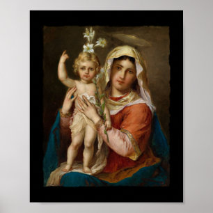 Mary en Jezus met Lily Poster