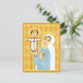 Mary en Jezus modern katholiek icoon Briefkaart (Staand voorkant)